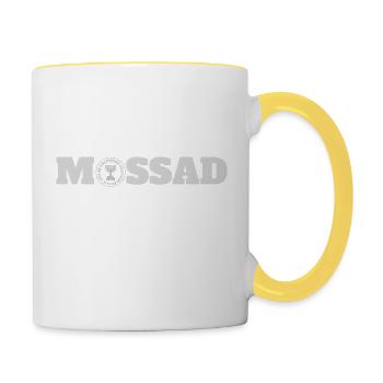 Mossad Israël Renseignement israélien Tel Aviv - Mug contrasté - blanc/jaune - Droite