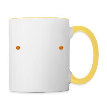 Sweet or Sour T-Shirt Halloween Gift/Idea - Contrasting Mug - white/yellow - Right