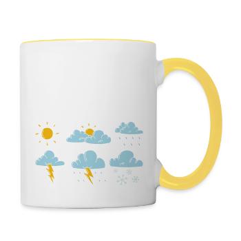 Vous avez la météo ? Météorologue Météorologie - Mug contrasté - blanc/jaune - Droite