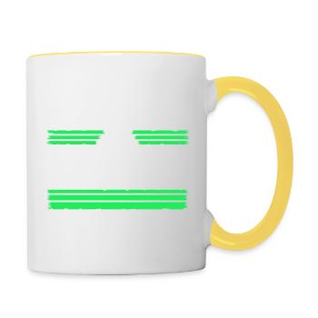 birthday bird peace movement love gift humor - Contrasting Mug - white/yellow - Right