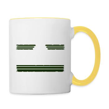 Cadeau de contre-culture anti-guerre de la paix - Mug contrasté - blanc/jaune - Droite