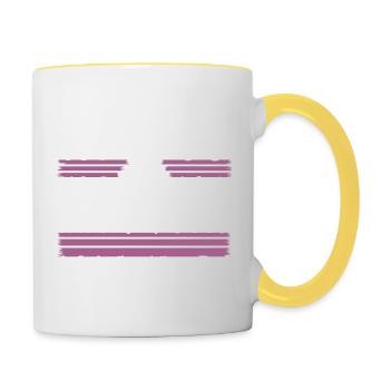 Déclaration de fierté Hippie Festival Cadeau Anniversaire - Mug contrasté - blanc/jaune - Droite