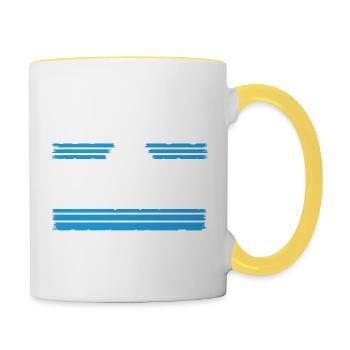 Flower Power Child Hippie Festival present idea - Contrasting Mug - white/yellow - Right