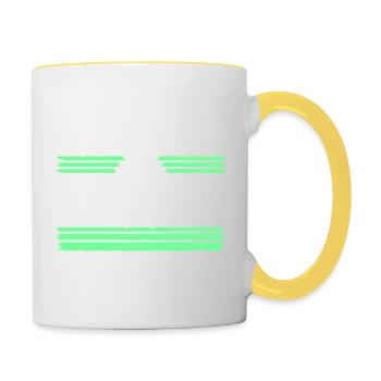 anniversaire colombe verte de la paix symbole de paix bday - Mug contrasté - blanc/jaune - Droite