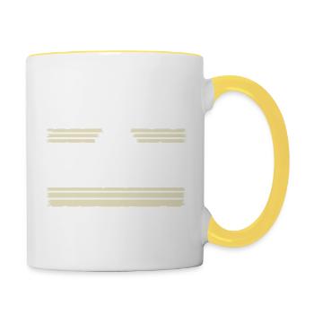 Signe de paix Mouvement vert pour la paix Cool années 1960 - Mug contrasté - blanc/jaune - Droite