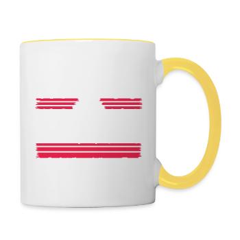 hippie gift idea awesome statement birthday love - Contrasting Mug - white/yellow - Right