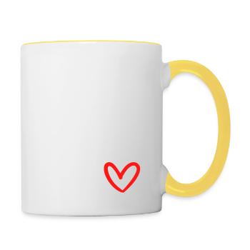 Just Here To Break Your Heart - Contrasting Mug - white/yellow - Right