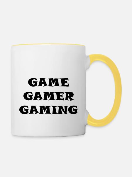 Game Gaming PC - Tasse zweifarbig - Weiß/Gelb