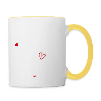 veux tu etre ma marraine-Future Marraine - Mug contrasté - blanc/jaune - Droite