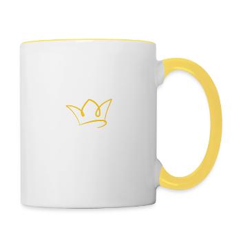 marraine d'une princesse - Mug contrasté - blanc/jaune - Droite