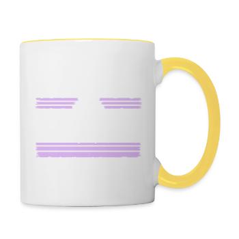 60s anniversaire contre-culture paix mondiale cool amour - Mug contrasté - blanc/jaune - Droite