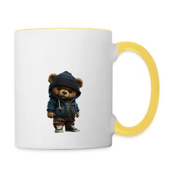 Gangsta b - Contrasting Mug - white/yellow - Right