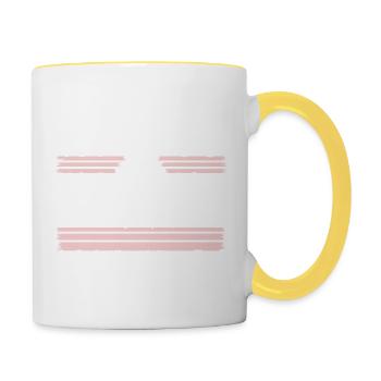 global peace peace movement counterculture fun - Tasse zweifarbig - Weiß/Gelb - Rechts