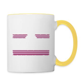 birthday present peace for paris green disarmament - Contrasting Mug - white/yellow - Right