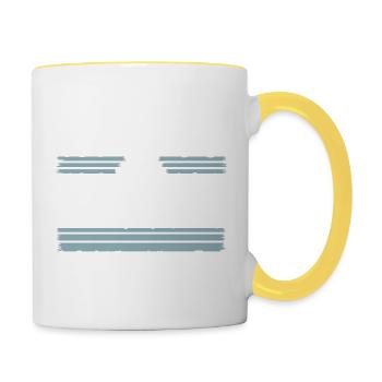 Happy Statement Pride Peace Fun Cool - Contrasting Mug - white/yellow - Right