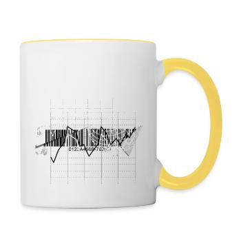 World Trade Buy Sell Gift - Contrasting Mug - white/yellow - Right