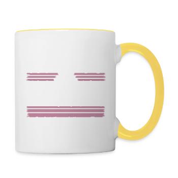 famille joyeux anniversaire cadeau idée désarmement - Mug contrasté - blanc/jaune - Droite