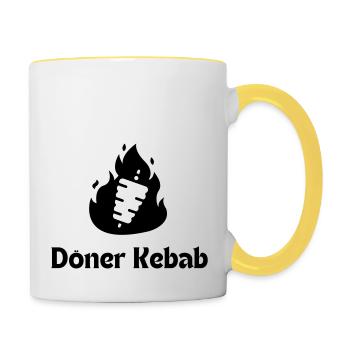Doner kebab - Mug contrasté - blanc/jaune - Droite