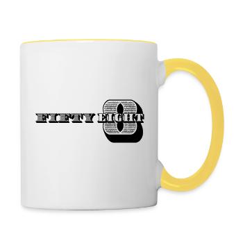 Geschenkideen zum 58. Geburtstag für Ihn Herrenhemd - Tasse zweifarbig - Weiß/Gelb - Rechts