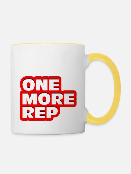 One More Rap red - Tasse zweifarbig - Weiß/Gelb