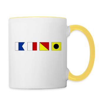 Ahoy - Contrasting Mug - white/yellow - Right