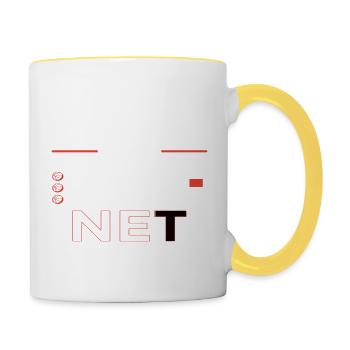 Cut the Net Basketball - Contrasting Mug - white/yellow - Right