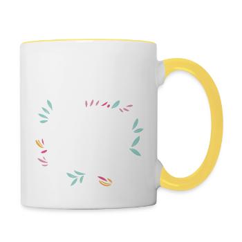 Diva du dodo - Mug contrasté - blanc/jaune - Droite