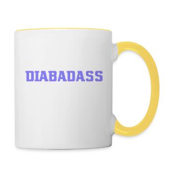 DIABADASS BADASS - Tasse zweifarbig - Weiß/Gelb - Rechts