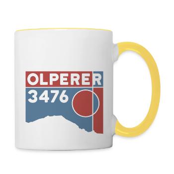Olperer North Ridge Bridge Crossing Hike - Contrasting Mug - white/yellow - Right