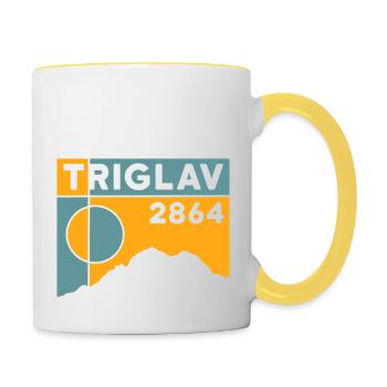 Triglav Triglau Kranjske Gora Slovenia Hiking - Contrasting Mug - white/yellow - Right