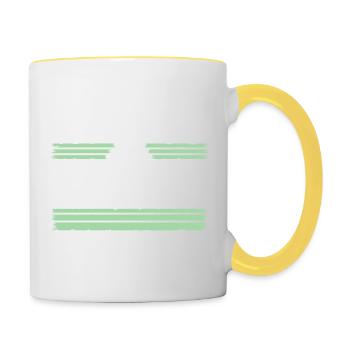 Family Funny Funny Sayings Gift Pride Peace Joke - Contrasting Mug - white/yellow - Right
