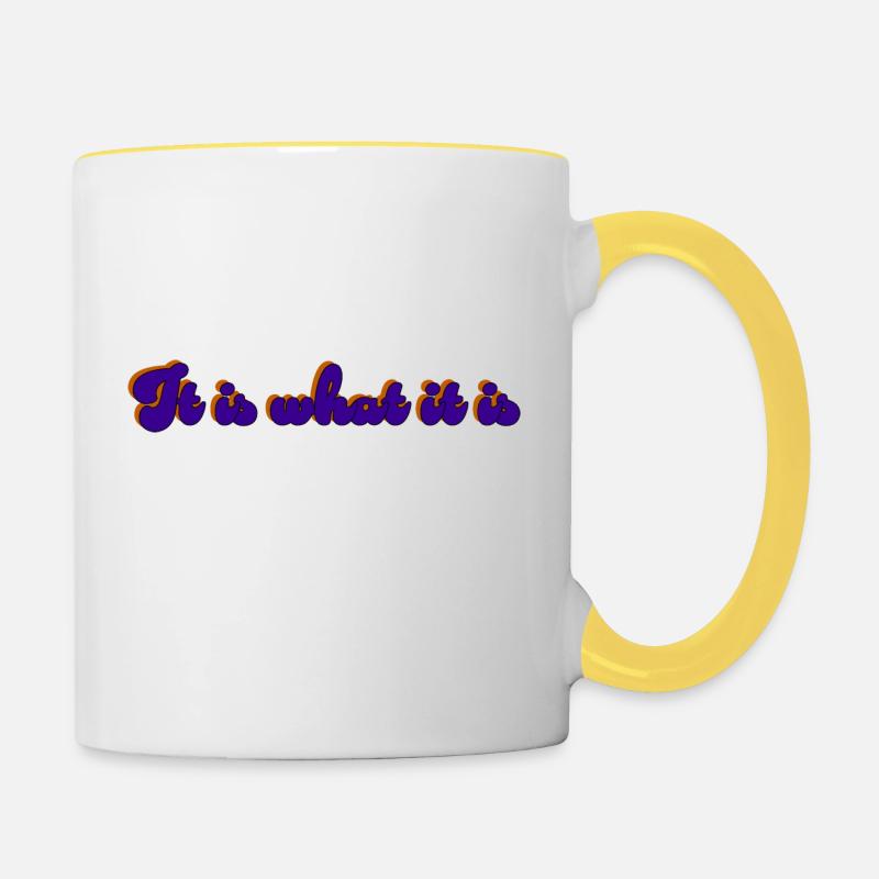 C’est ce que c’est - Mug contrasté - blanc/jaune