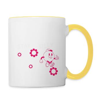 Sipping Fun Playful Happy Celebrate Cute Cheerful - Tasse zweifarbig - Weiß/Gelb - Rechts