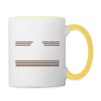 1960s fun birthday funny sayings dove of peace - Tasse zweifarbig - Weiß/Gelb - Rechts