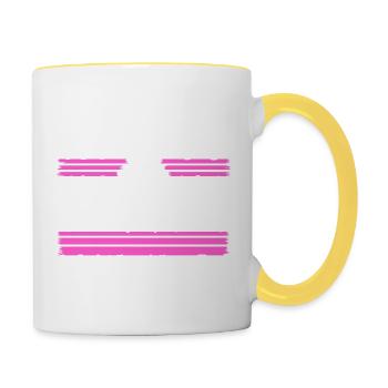 Funky Hippie Festival Anti War Sayings Heart - Contrasting Mug - white/yellow - Right