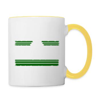 Geek 1960s Funky Statement Peace - Contrasting Mug - white/yellow - Right