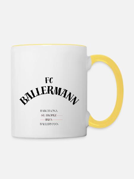 FC MALLE - Tasse zweifarbig - Weiß/Gelb