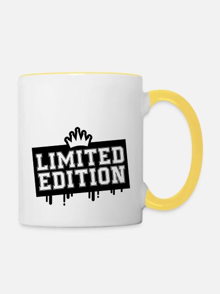 limited edition - Tasse zweifarbig - Weiß/Gelb
