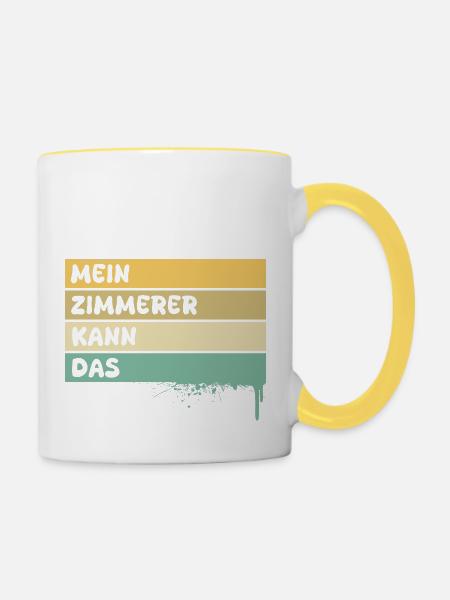 Zimmerer - Tasse zweifarbig - Weiß/Gelb