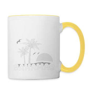 Strand Bahamas - Tasse zweifarbig - Weiß/Gelb - Rechts