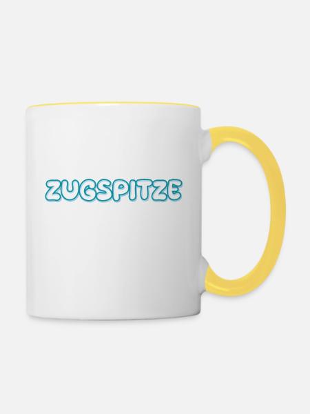 Trekking Zugspitze - Tasse zweifarbig - Weiß/Gelb