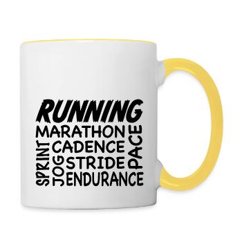 Running - inspiration - Contrasting Mug - white/yellow - Right