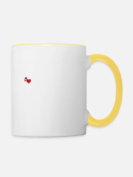Die Braut - Tasse zweifarbig - Weiß/Gelb
