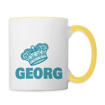 First name Georg - Contrasting Mug - white/yellow - Right