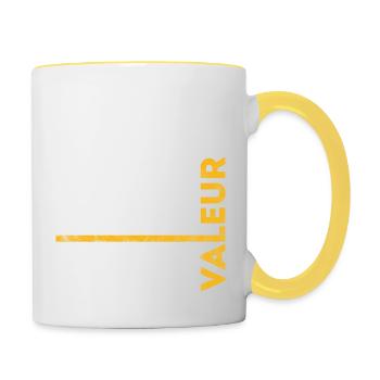 I don't get old, I increase in value - Contrasting Mug - white/yellow - Right