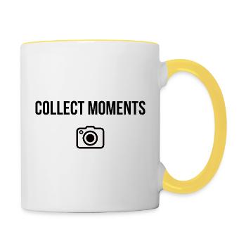 Collect Moments – Adventure Shirt - Contrasting Mug - white/yellow - Right