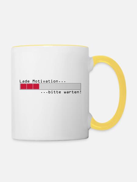 Ladebalken - Tasse zweifarbig - Weiß/Gelb
