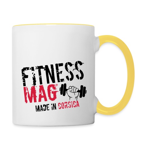 Fitness Mag made in corsica 100% Polyester - Mug contrasté