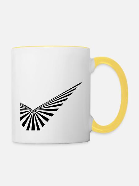 trance - Tasse zweifarbig - Weiß/Gelb