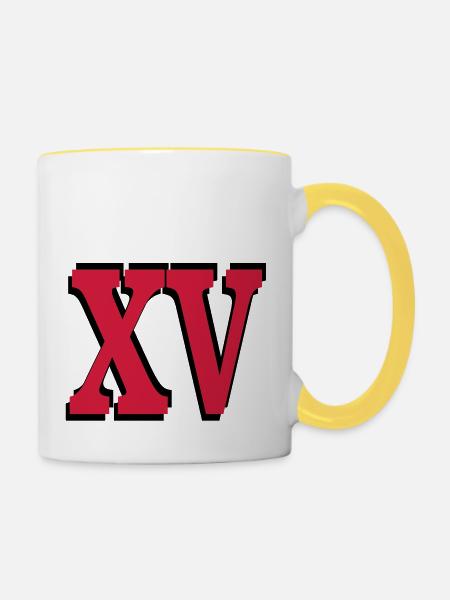 15th Birthday - Contrasting Mug - white/yellow